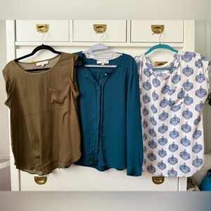 3 LOFT Blouses